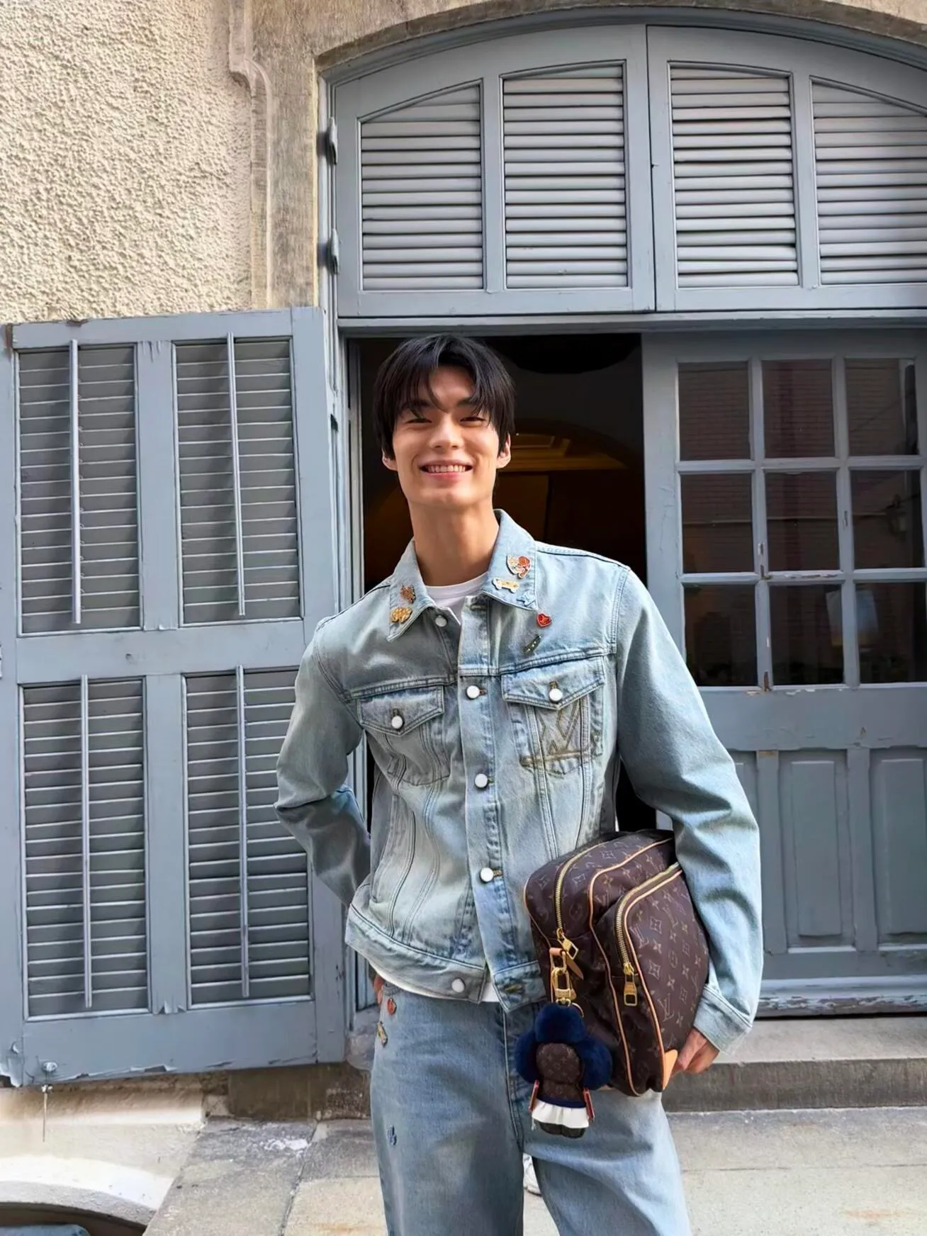 Louis Vuitton/Louis Vuitton hardware leather skateboard jeans